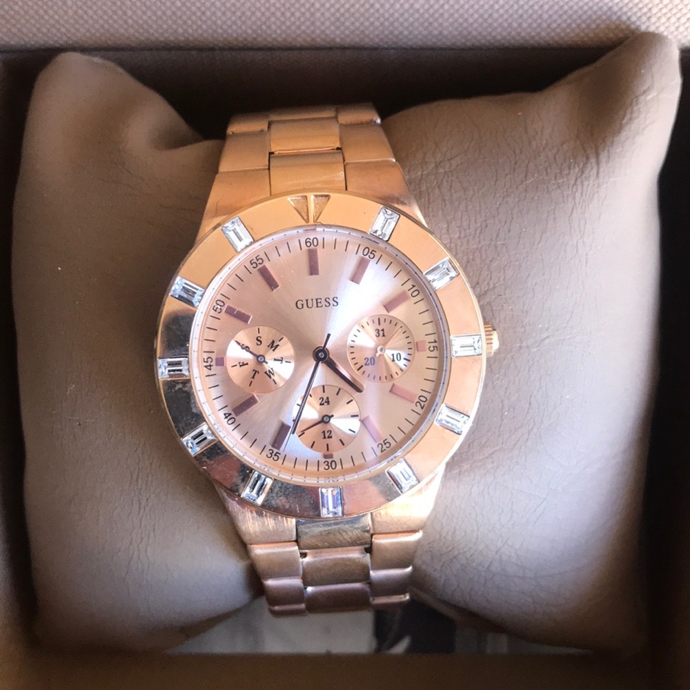 Guess rose gold watch